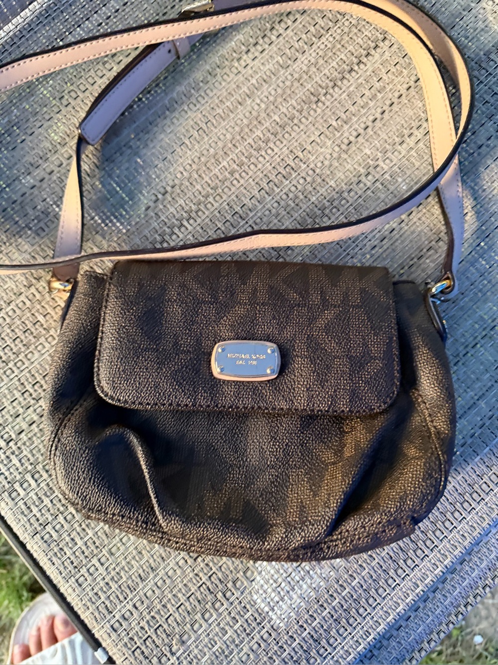 Michael Kors Brown Monogram Crossbody